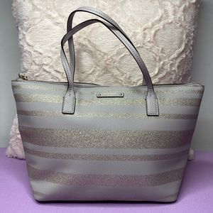 Kate Spade Haven Lane Hani Tote Glitter Stripe